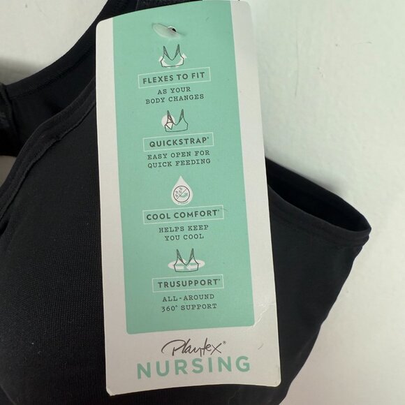 NWT Playtex Maternity & Nursing Shaping T-Shirt Wirefree Bra Black Size 2XL XXL - Picture 6 of 13